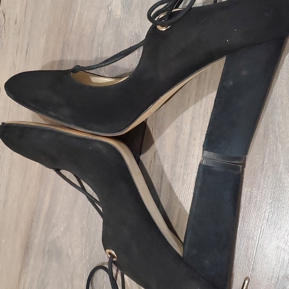 Marc Fisher Women Suede Block heels sandals Lace up shoes sz 9.5M - Picture 6 of 10